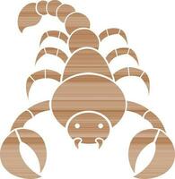 Sign of scorpion in zodiac of illustration. vector