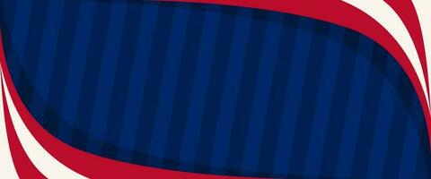red, white and blue with a strip background for design with an American event theme vector