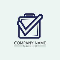 Checklist check mark logo vector or icon. Tick symbol in green color illustration. Accept okey symbol for approvement or cheklist design