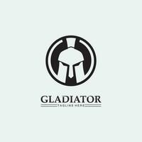 Spartan helmet logo template vector