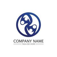 People logo, Team, Succes people work, Group and Community, Group Company and Business logo vector and design Care, Family icon Succes logo