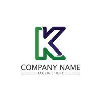 K logo design K letter font Concept Business logo vector and design initial company