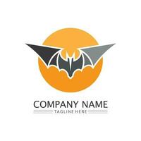 bat vector icon logo template