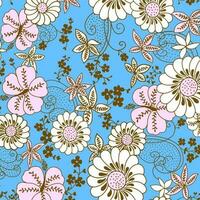 Abstract Floral colour vector pattern design suitable for fashion and fabric needs