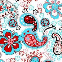 Abstract Floral colour vector pattern design suitable for fashion and fabric needs