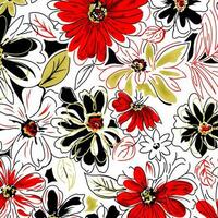 Abstract Floral colour vector pattern design suitable for fashion and fabric needs