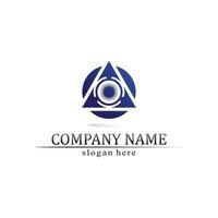 triangle pyramid logo design and vector symbol egyptian and logo business