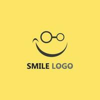 icono de sonrisa, sonrisa, diseño de logotipo vectorial, emoticonos felices, diseño divertido y felicidad de emoji vectorial vector