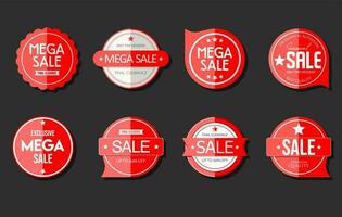 Collection of Sale creative banner set vector illustration discount promotion layout