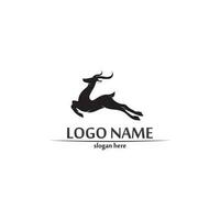 deer logo animal and mammal design and graphic vector