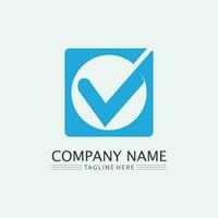 Checklist check mark logo vector or icon. Tick symbol in green color illustration. Accept okey symbol for approvement or cheklist design