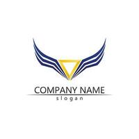 Black wing logo symbol for a professional designer vector