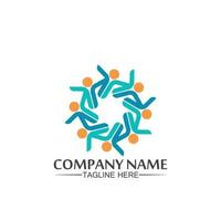 People logo, Team, Succes people work, Group and Community, Group Company and Business logo vector and design Care, Family icon Succes logo