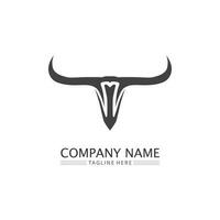 Bull buffalo head cow animal  mascot logo design vector for sport horn buffalo animal mammals head logo wild matador