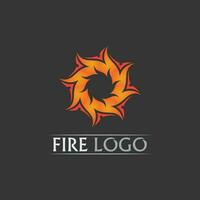 fuego logo e icono, elemento llameante caliente vector llama ilustración diseño energía, cálido, advertencia, signo de cocina, logo, icono, luz, potencia calor