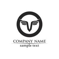 Falcon Wings Logo Template vector icon logo design app