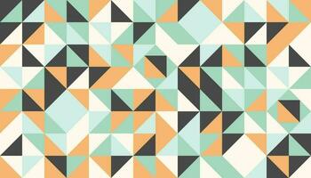 Abstract geometric pattern design background vector. Wallpaper design with square, triangle and polygon shape. Modern and trendy illustration perfect for decor, cover, print. vector