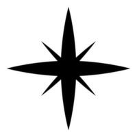 Star spark icon black color vector illustration image flat style