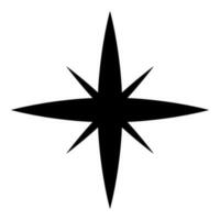 Star spark icon black color vector illustration image flat style