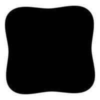 Square have rounded corners rectangle shape icon black color vector illustration image flat style