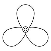 Fan car problem warning cooler contour outline line icon black color vector illustration image thin flat style