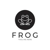 frog logo simple vector design template