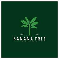 sencillo silueta plátano árbol logo. plano diseño vector