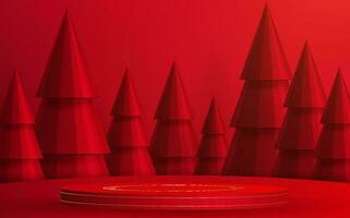 3d Podium round stage style, for Merry Christmas and happy new year vector