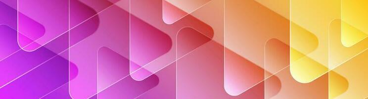 3D colorful geometric abstract background overlap layer on bright space with rounded triangles decoration. Graphic design element modern style concept for banner, flyer, card, cover, or brochure vector