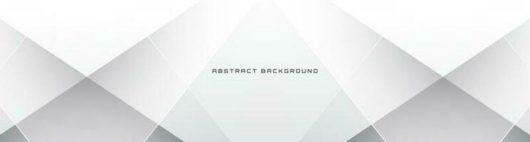 3D white geometric abstract background overlap layer on bright space with cutout decoration. Minimalist graphic design element modern polygon style concept for banner, flyer, card, cover, or brochure vector