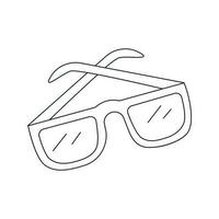 sunglasses in doodle style vector