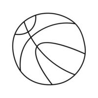 baloncesto pelota en garabatear estilo vector