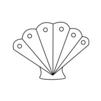 Vector illustration of a seashell in doodle style