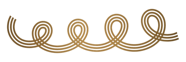 Luxury gold line element png