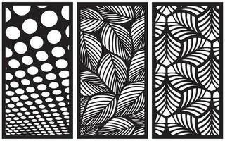 Decorative floral patterns, geometric template for cnc laser cutting vector