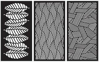 Decorative floral patterns, geometric template for cnc laser cutting vector