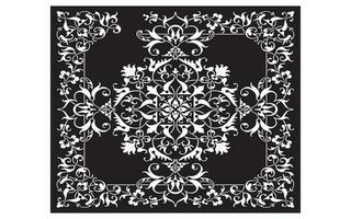 Decorative floral patterns, geometric template for cnc laser cutting vector