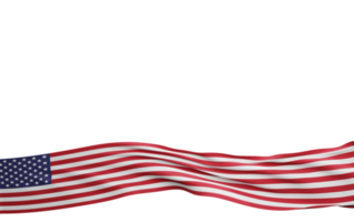 Realistic american flag in high quality render image png