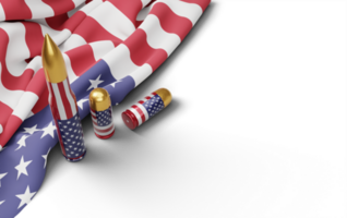 Realistic american flag in high quality render image png