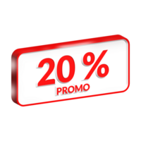 promoção venda oferta 3d render png