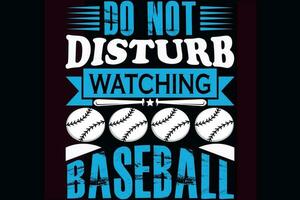 Do not disturb watching baseball vector