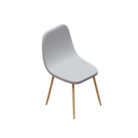 Fiber Dining Chair With Wooden Leg png