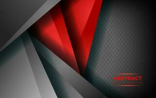 abstract 3d dark red gray background with a combination of luminous red overlap layers background vector