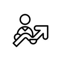 Peak Performance icon isolated on black. Peak Performance symbol suitable for user interfaces, graphic designers and websites on a white background vector