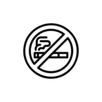 no smoking area icon isolated on black. No smoking area icon symbol suitable for user interface, graphic designers and websites on white background. vector