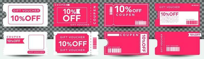 Vector design COUPON FASHION TICKET CARD template element for graphic design. Illustration of graphic vector elements
