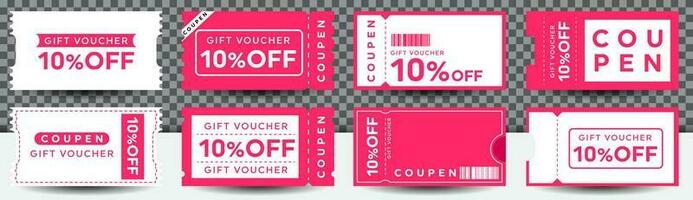 Vector design COUPON FASHION TICKET CARD template element for graphic design. Illustration of graphic vector elements