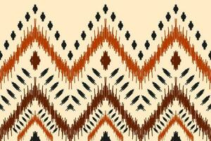 patrón étnico ikat sin costuras en tribal. estampado de adornos étnicos geométricos aztecas. estilo de patrón ikat. vector