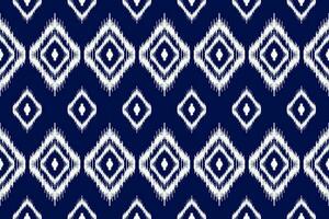 Fabric ikat pattern art. Ethnic seamless pattern traditional. American, Mexican style. vector