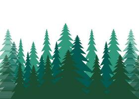 Mountain hike pine tree green vector